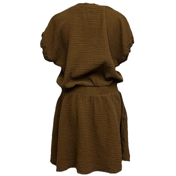 Small Lou & Grey Triple Cloth Mini Dress Gauze Slub Knit Beach Coastal Granola L - Picture 5 of 10